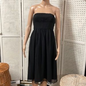 J. Crew Strapless Black Midi Dress